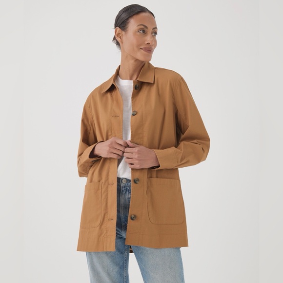 Pact Jackets & Blazers - Pact Women’s Caramel Utility Jacket NWT Size XL Oversized